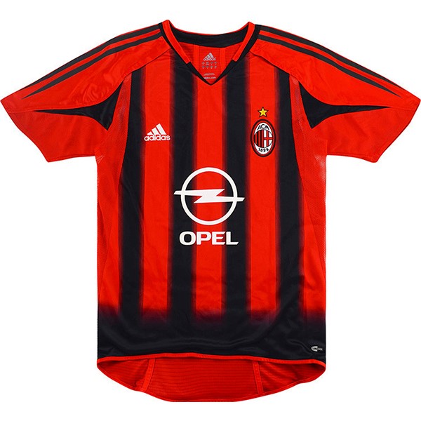 Tailandia Camiseta AC Milan Primera Equipación Retro 2004 2005 Rojo